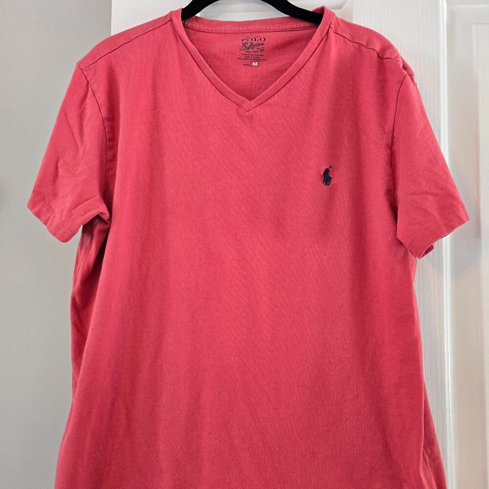 Mens Polo Ralph Lauren Short Sleeve Red Tshirt Size Medium